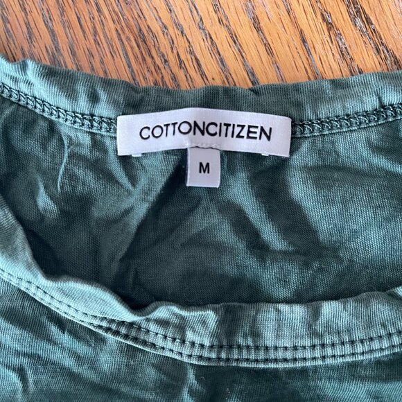 COTTON CITIZEN dk green standard tank/pima cotton/M(16.1/4 pit to pit) - Picture 2 of 6